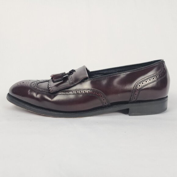 Florsheim Men\'s 10.5‎ Lexington Wingtip Dress Shoe Tassel Burgundy Leather main image 12